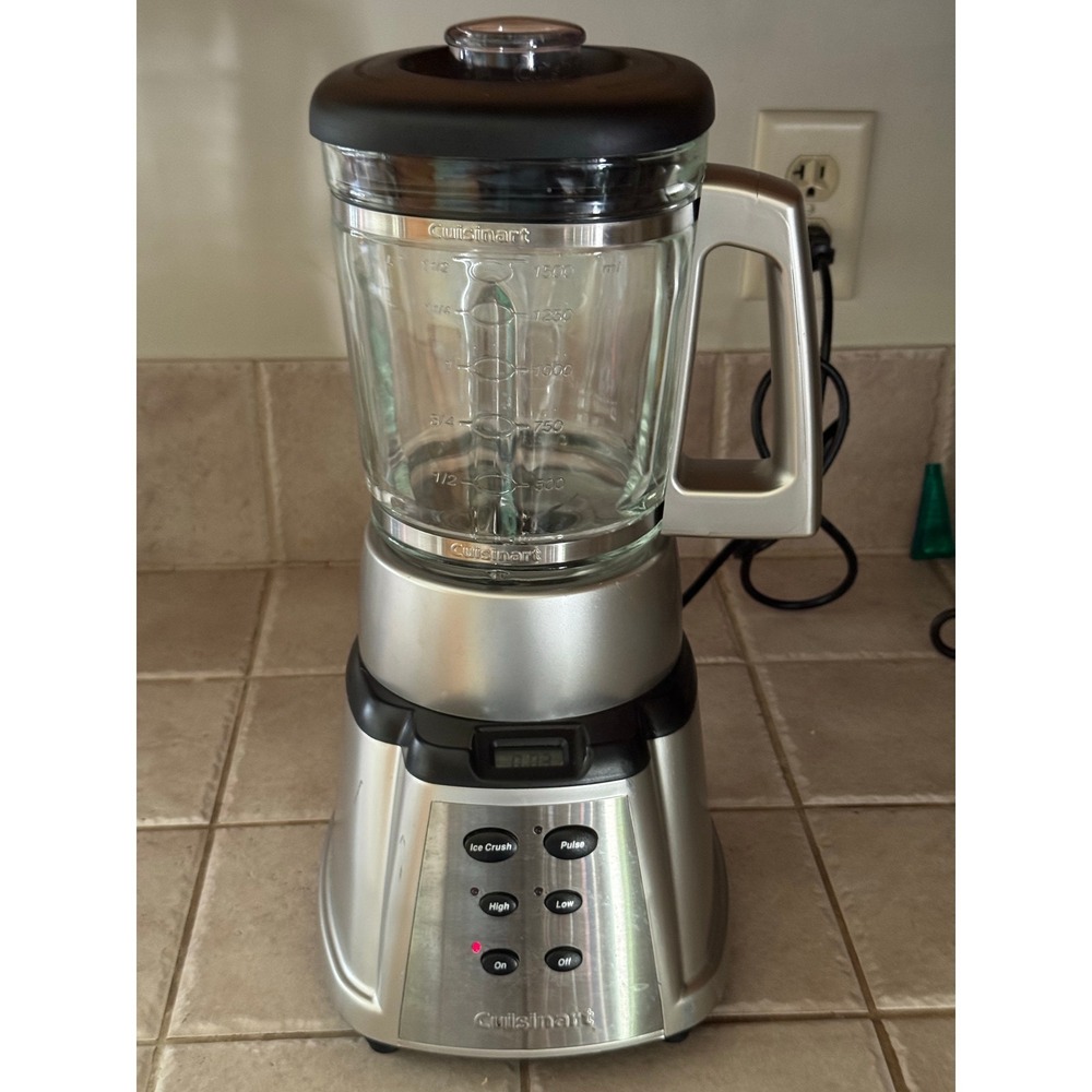 Cuisinart Blender CBT-500 600W Ice Crush Pulse High Low Settings Silver
